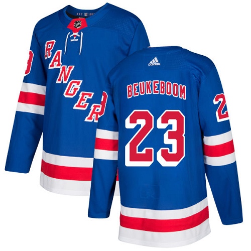 Adidas Men New York Rangers #23 Jeff Beukeboom Royal Blue Home Authentic Stitched NHL Jersey